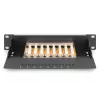 DIGITUS Patch panel CAT6 8-portový tienený čierny 10in
