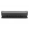 DIGITUS Patch panel CAT6 8-portový tienený čierny 10in