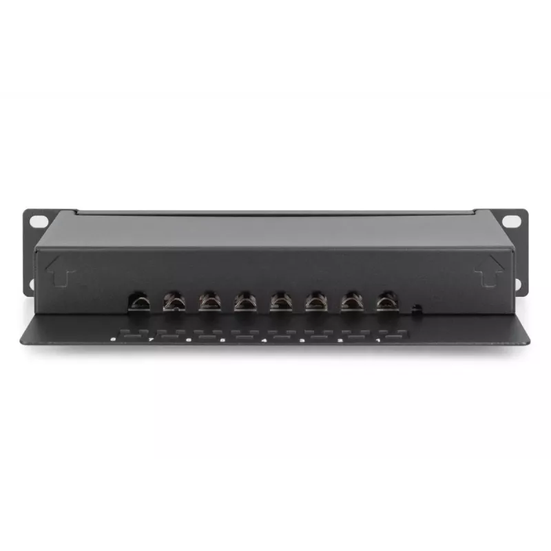 DIGITUS Patch panel CAT6 8-portový tienený čierny 10in