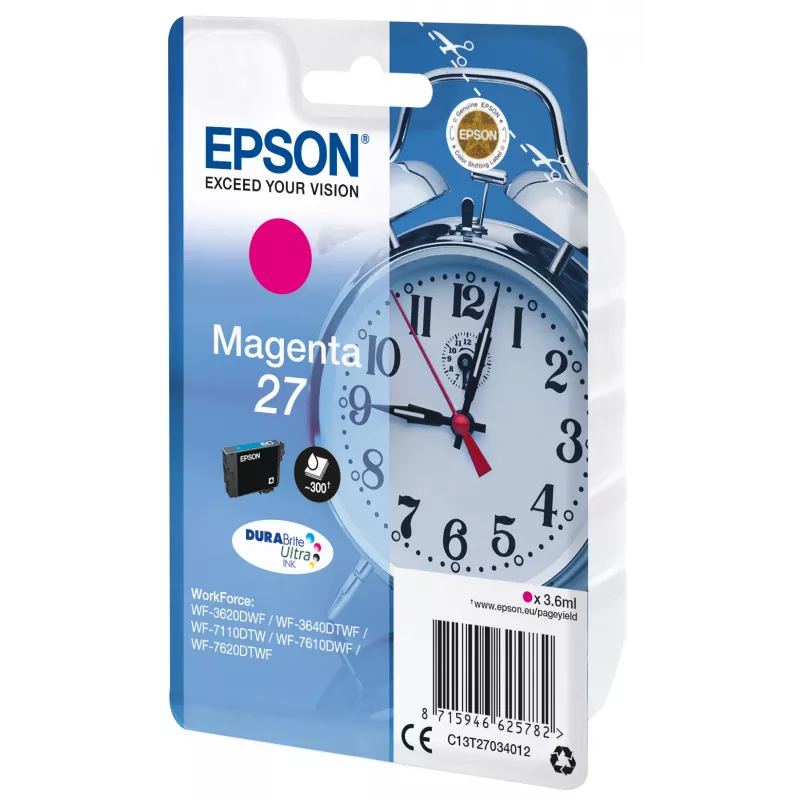 Epson Alarm clock jednotlivé balenie purpurový 27 DURABrite Ultra atrament