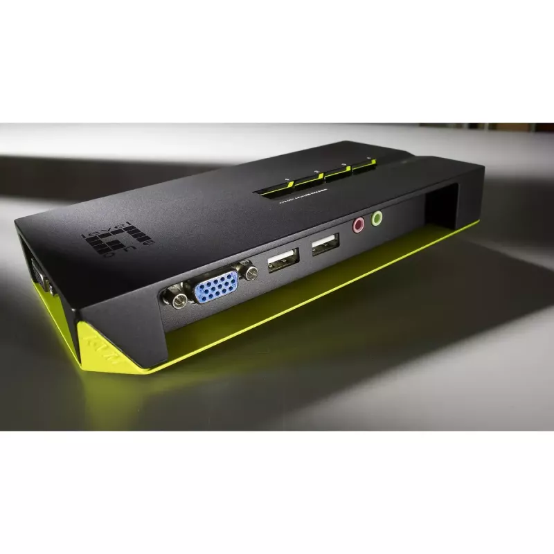 LevelOne 4-portový USB VGA KVM prepínač, podpora audia