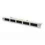 DIGITUS CAT 3 ISDN Patch panel, netienený 50-portový RJ45, 8P4C, LSA, 1U, racková montáž, farba sivý RAL 7035