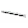 DIGITUS CAT 3 ISDN Patch panel, netienený, 25-portový RJ45, 8P4C, LSA, 1U, racková montáž, farba sivý RAL 7035