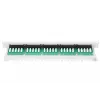 DIGITUS CAT 3 ISDN Patch panel, netienený, 25-portový RJ45, 8P4C, LSA, 1U, racková montáž, farba sivý RAL 7035