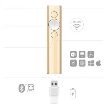 LOGITECH Spotlight prezentér – zlatý