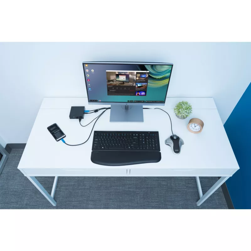 Kensington Orbit optický trackball, obojručný, optický, USB Type-A, strieborná