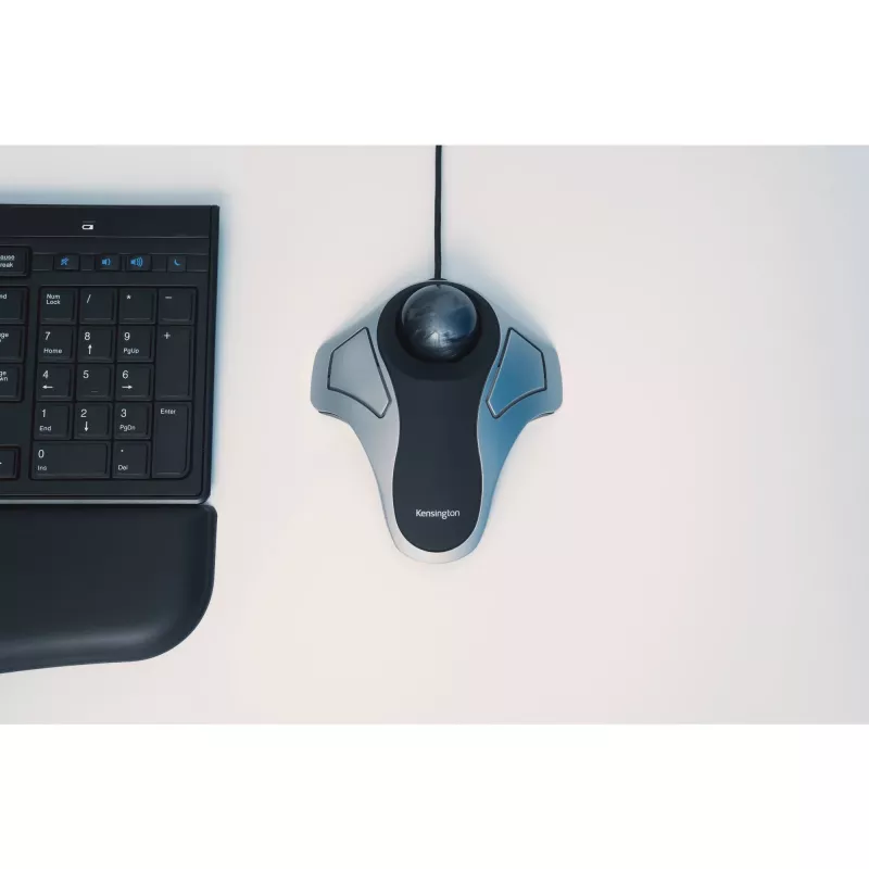 Kensington Orbit optický trackball, obojručný, optický, USB Type-A, strieborná