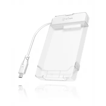 ICY BOX IB-AC703-C puzdro na HDD/SSD priehľadné, biele 2,5