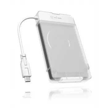 ICY BOX IB-AC703-C puzdro na HDD/SSD priehľadné, biele 2,5