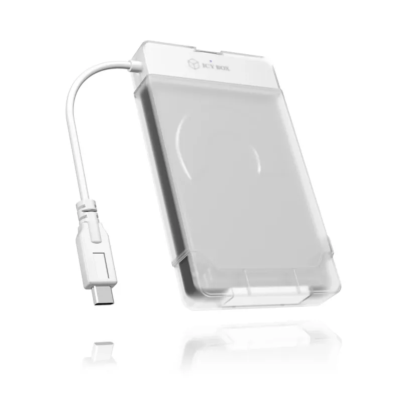 ICY BOX IB-AC703-C puzdro na HDD/SSD priehľadné, biele 2,5 inch