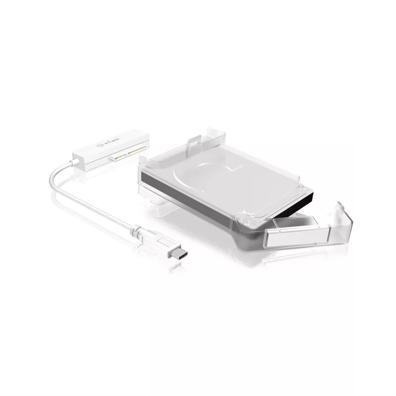 ICY BOX IB-AC703-C puzdro na HDD/SSD priehľadné, biele 2,5 inch