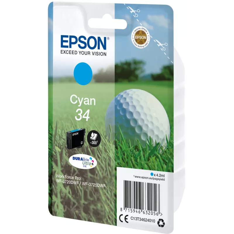 Epson Golf Ball jednotlivé balenie cyan 34 DURABrite Ultra atrament