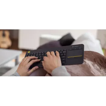 LOGITECH bezdrôtová dotyková klávesnica K400 Plus - čierna - QWERTZ nemecká