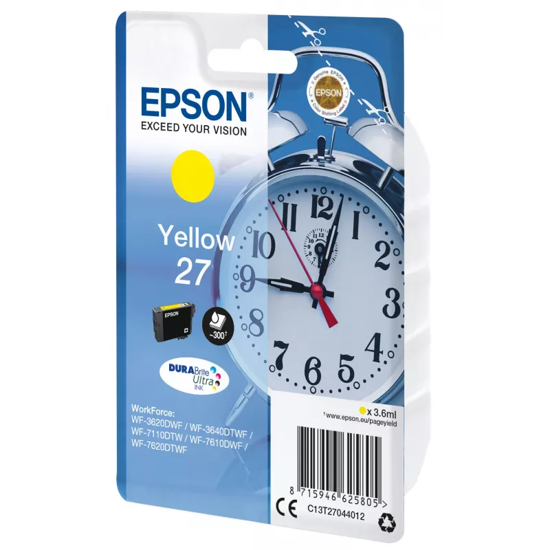 Epson Budík jednotlivé balenie žltý 27 DURABrite Ultra atrament