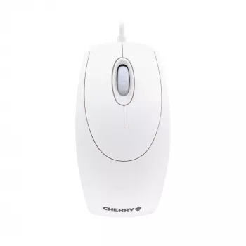 CHERRY WHEELMaus optická káblová myš, svetlosivá, PS2/USB, obojručná, optická, USB Type-A, 1000 DPI, biela