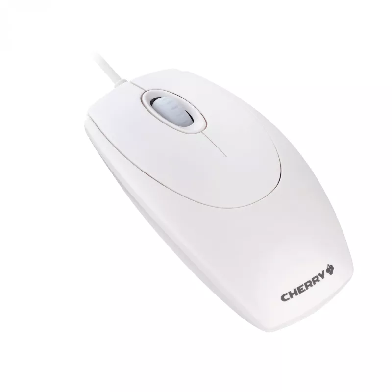 CHERRY WHEELMaus optická káblová myš, svetlosivá, PS2/USB, obojručná, optická, USB Type-A, 1000 DPI, biela