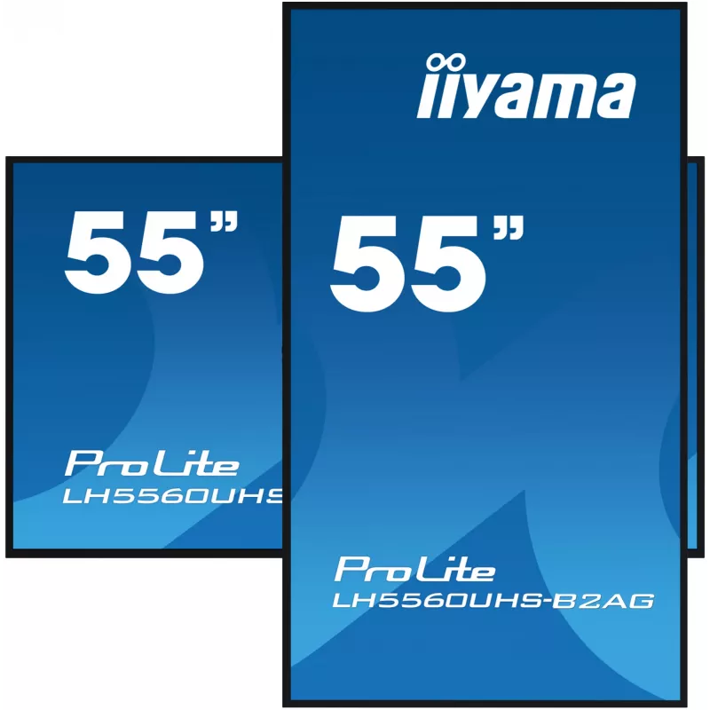 iiyama LH5560UHS-B2AG Signage Display digitálna A-board 138,7 cm (54,6 inch) LED Wi-Fi 500 cd/m² 4K Ultra HD čierna integrovaný procesor Android 11 24/7