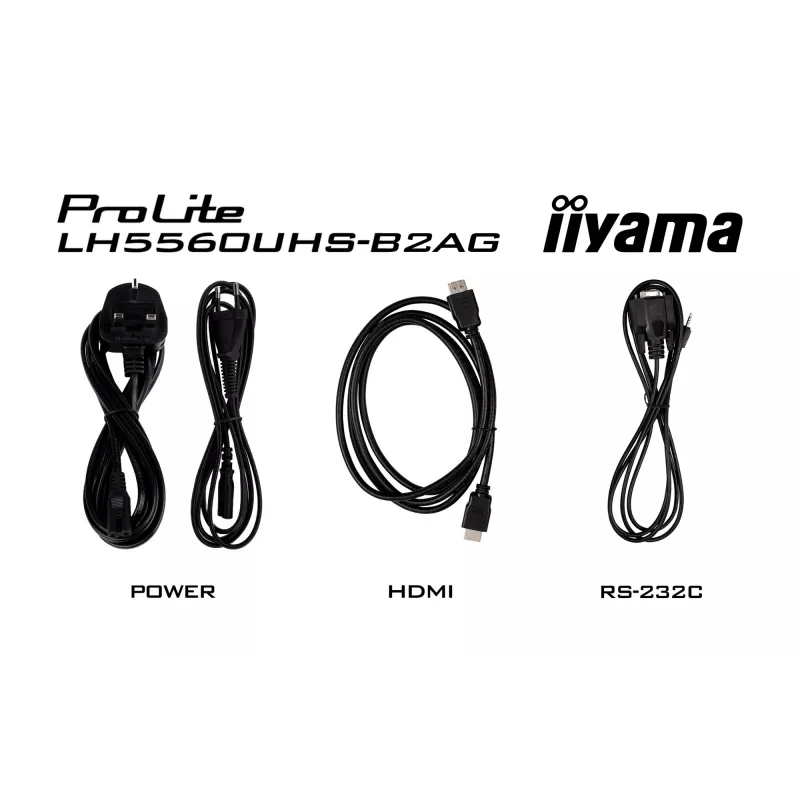 iiyama LH5560UHS-B2AG Signage Display digitálna A-board 138,7 cm (54,6 inch) LED Wi-Fi 500 cd/m² 4K Ultra HD čierna integrovaný procesor Android 11 24/7