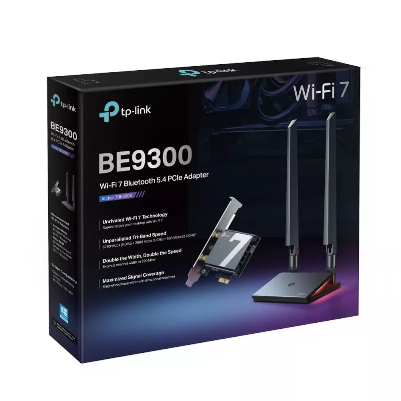 TP-Link Archer BE9300 Wi-Fi 7 Bluetooth 5.4 PCIe adaptér