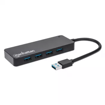 Manhattan USB-A 4-portový hub, 4x USB-A porty, 5 Gbps (USB 3.2 Gen1 známy aj ako USB 3.0), USB napájaný (nie je potrebný externý napájací zdroj), zodpovedá ST4300PBU3 & ST4300MINU3B