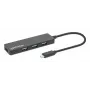 Manhattan USB-C dock/hub, konektory (4): USB-A (x4), 5 Gbps (USB 3.2 Gen1 známy aj ako USB 3.0), USB napájaný (nie je potrebný externý napájací zdroj), zodpovedá HB30CM4AB
