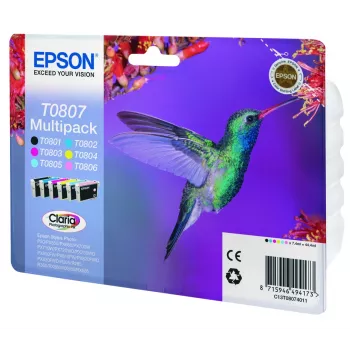 Epson Hummingbird multipack 6-farebný T0807 Claria Photographic Ink