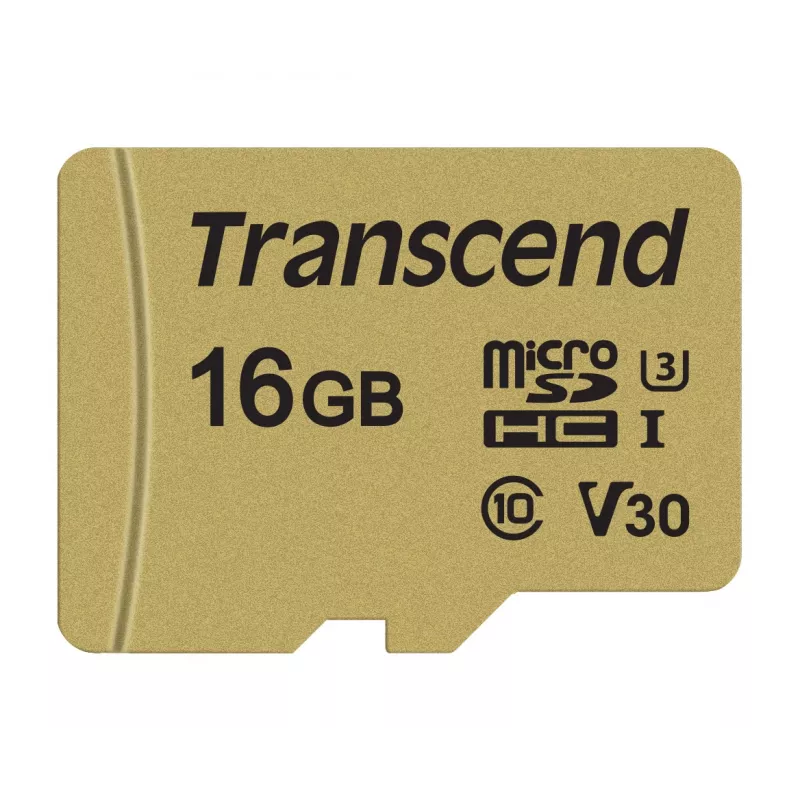 TRANSCEND Micro SDHC karta 500s 16 GB UHS-I U3 MLC s adaptérom