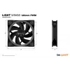 be quiet Light Wings 120mm ARGB PWM ventilátor čierny 3 ks balenie