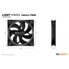 be quiet Light Wings 140mm ARGB PWM ventilátor čierny 3 ks balenie