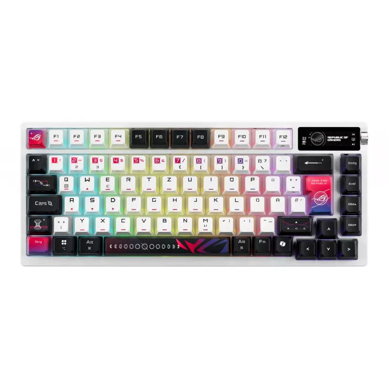 ASUS ROG Azoth X klávesnica Gaming USB + RF Wireless + Bluetooth QWERTZ biela