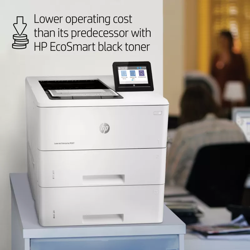 HP LaserJet Enterprise M507x, laser, 1200 x 1200 DPI, A4, 43 ppm, obojstranná tlač, sieťový