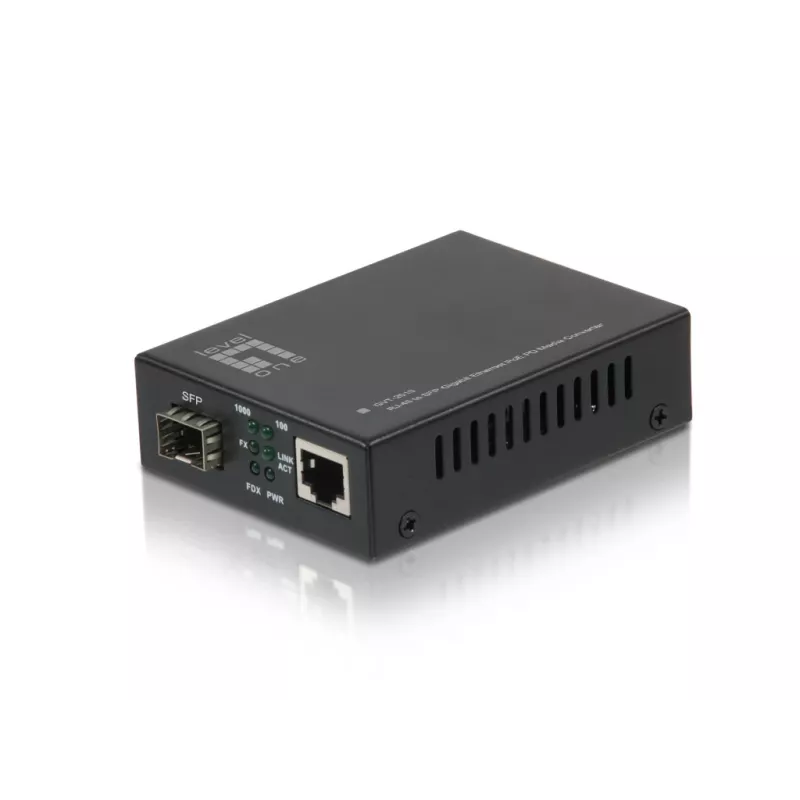LevelOne RJ45 na SFP gigabitový mediakonvertor, PoE PD