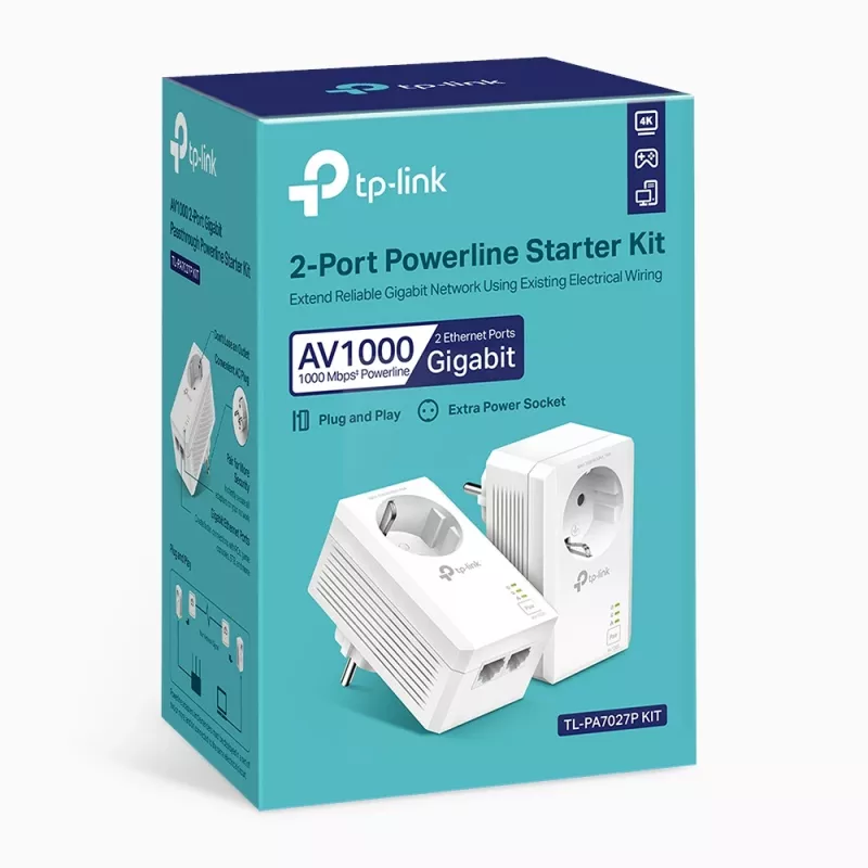 TP-Link TL-PA7027P KIT PowerLine sieťový adaptér 1000 Mbit/s Ethernet LAN biely 2 kusy