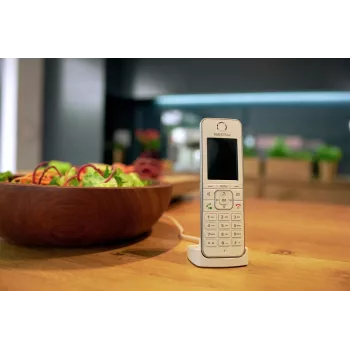 Telefón FRITZ C6 DECT telefón identifikácia volajúceho biela