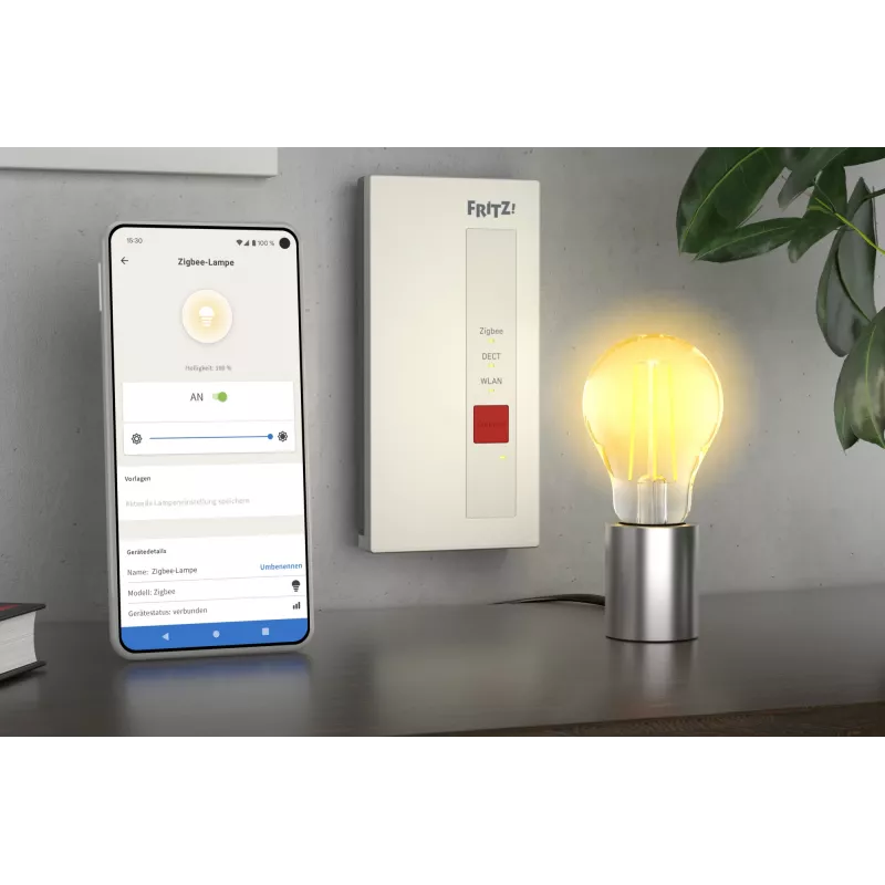 FRITZ!DECT Smart Gateway bezdrôtová biela Gigabit Ethernet 128-bit AES