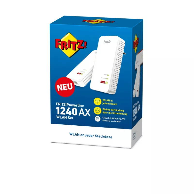 Powerline 1240 AX WLAN set 1200 Mbit/s Ethernet LAN Wi-Fi biela 2 ks