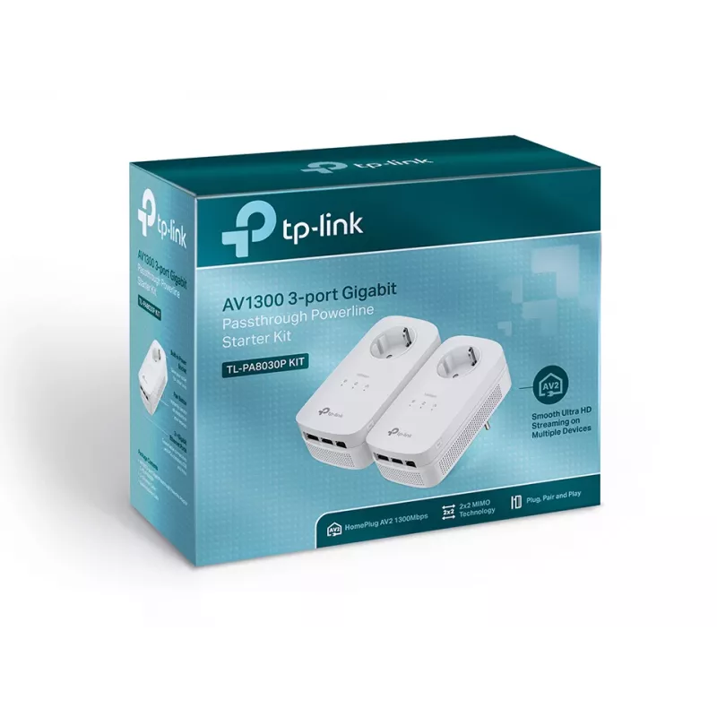 TP-Link TL-PA8030P KIT PowerLine sieťový adaptér 1200 Mbit/s Ethernet LAN biely 2 kusy