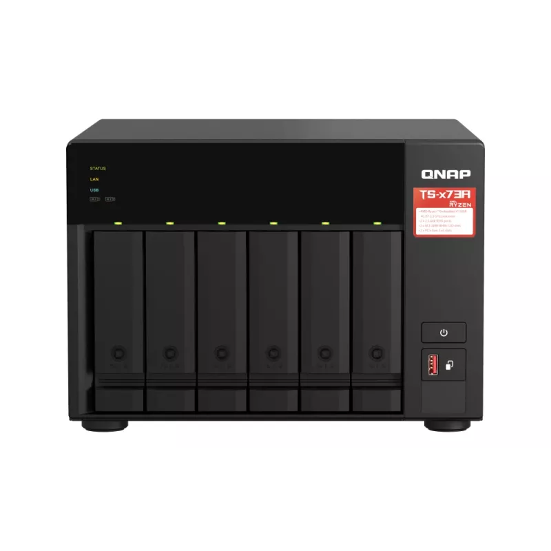 QNAP TS-673A-SW5T NAS/Storage server Tower Ryzen Embedded V1500B 8 GB DDR4 0 TB QNAP QTS čierna