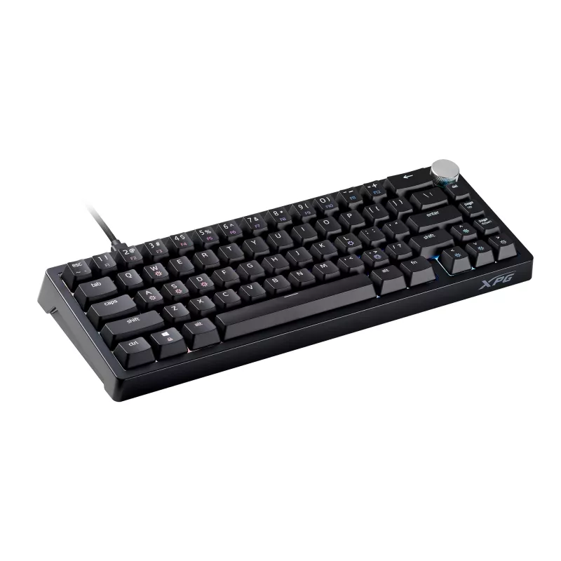 XPG SORCERER MINI HERNÁ KLÁVESNICA, káblová, USB, mechanická, QWERTY, RGB LED, čierna