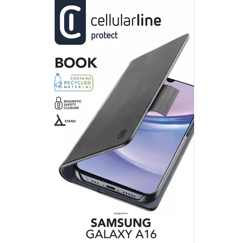 Cellularline Book - Galaxy A16 puzdro s priehradkou na karty a magnetickým uzáverom