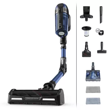 Rowenta X-Force Flex 12.60 Aqua RH98C0WO bezdrôtový tyčový vysávač 2v1, na sucho aj na mokro, bez vrecka, 320 W, 25,9 V, modrý/sivý