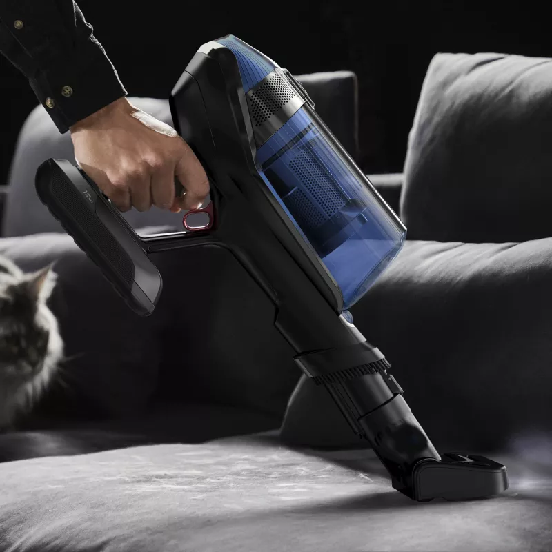 Rowenta X-Force Flex 12.60 Aqua RH98C0WO bezdrôtový tyčový vysávač 2v1, na sucho aj na mokro, bez vrecka, 320 W, 25,9 V, modrý/sivý