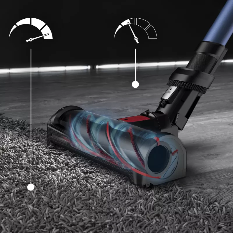 Rowenta X-Force Flex 12.60 Aqua RH98C0WO bezdrôtový tyčový vysávač 2v1, na sucho aj na mokro, bez vrecka, 320 W, 25,9 V, modrý/sivý