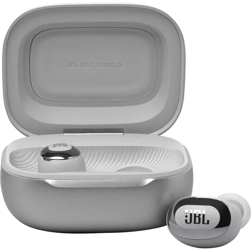 JBL Live Buds 3 headset bezdrôtový in-ear hovory/hudba/šport/každodenné použitie Bluetooth strieborná