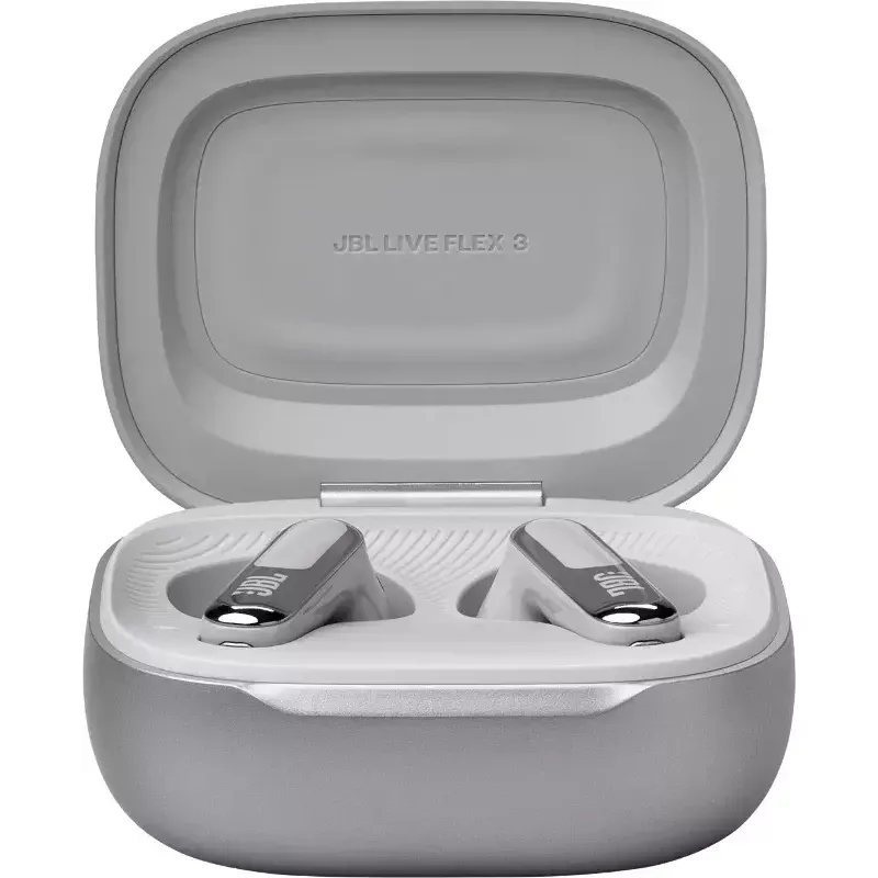 JBL Live Flex 3 headset bezdrôtový in-ear telefonovanie/hudba/šport/každodenné použitie strieborná