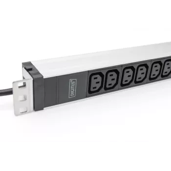 DIGITUS 1U hliníkový PDU do racku 12x C13 16A 230VAC 50/60Hz ochranný kontaktný konektor