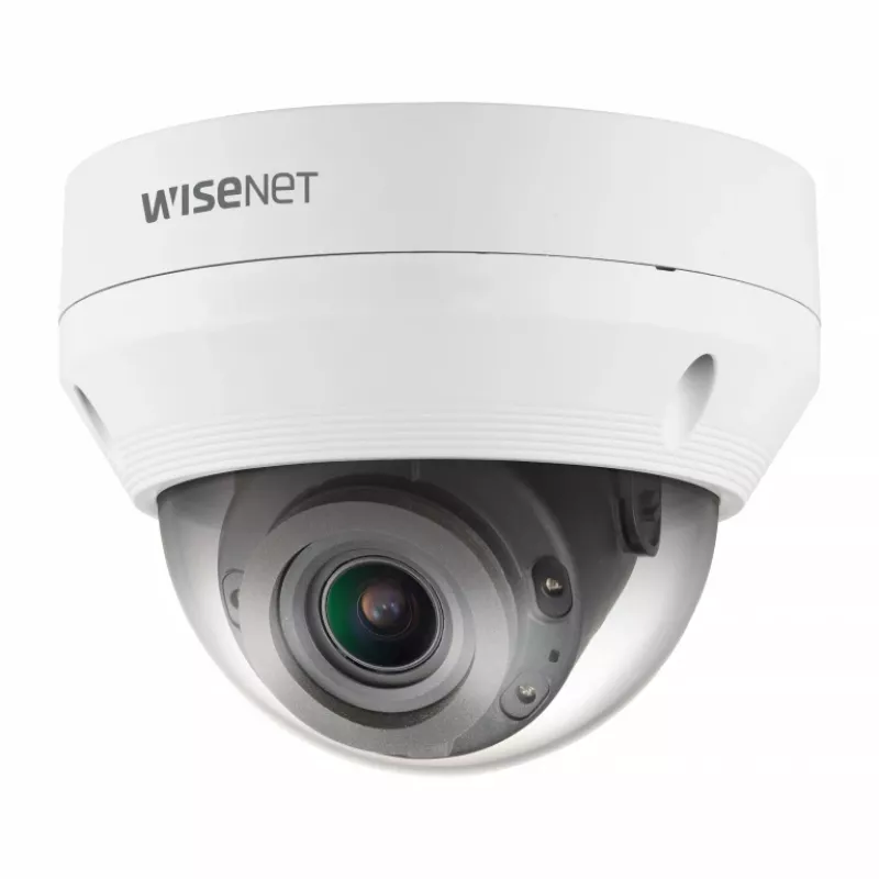 Hanwha Vision QNV-7082R WiseNet Q vonkajšia vandalovzdorná IR kupolová IP kamera, 4 MP, 3,2 mm, PoE, IP66, IK10, biela