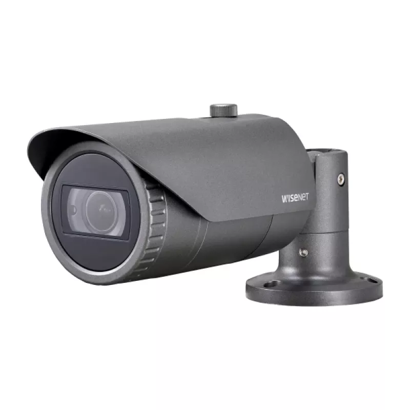 Hanwha Vision QNO-7082R WiseNet Q vonkajšia IP kamera typu bullet, 4 MP, 3,2–10 mm, 3,1-násobný optický zoom, deň/noc, sivá