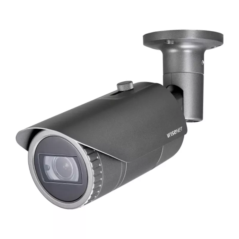 Hanwha Vision QNO-7082R WiseNet Q vonkajšia IP kamera typu bullet, 4 MP, 3,2–10 mm, 3,1-násobný optický zoom, deň/noc, sivá