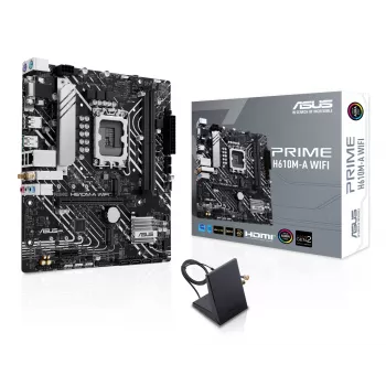 Základná doska ASUS PRIME H610M-A WIFI — Intel H610, LGA 1700, micro ATX, DDR5, 2x DIMM, Wi-Fi 5, 7.1 Audio